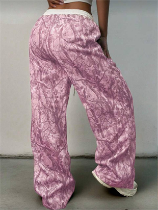 Pembe Rovax Punk Baggy Unisex Eşofman Altı ( 3 iplik )