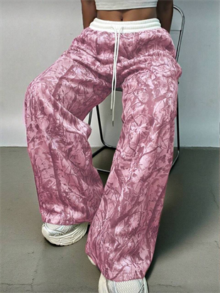Pembe Rovax Punk Baggy Unisex Eşofman Altı ( 3 iplik )