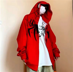 Red Spider Full Zip Unisex Oversize Hırka Ceket