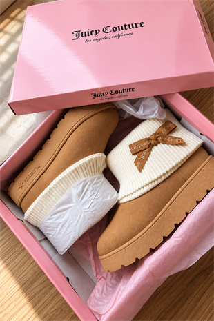 Ribbon Couture Kahverengi Peluş Dokulu Bot