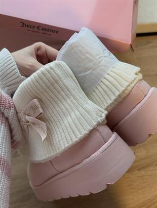 Ribbon Couture Pembe Peluş Dokulu Bot