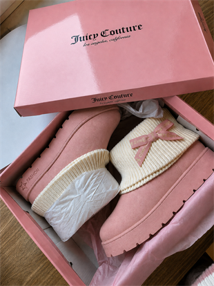 Ribbon Couture Pembe Peluş Dokulu Bot
