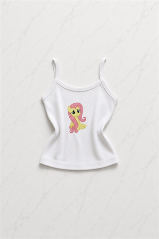 Sarı My Little Pony Fluttershy Desenli Şık Alt Üst Takımı
