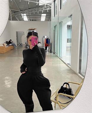 Siyah Basic Bodysuit