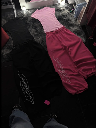 Blessed Script Detaylı Baggy Eşofman Takımı
