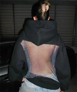 Siyah Crystal Vision Sweatshirt