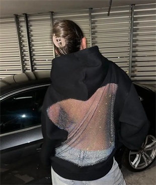 Siyah Crystal Vision Sweatshirt