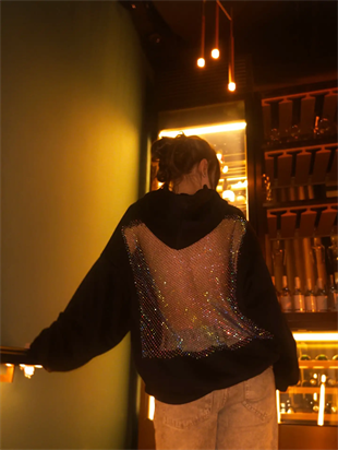 Siyah Crystal Vision Sweatshirt