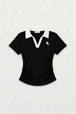 Siyah Fit Soul Polo Yaka & Şort Takım