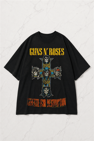 Siyah Guns N Roses Appetite for Destruction Unisex T-shirt