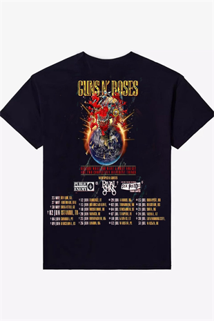 Siyah Guns N Roses European And Middle East Tour 2025 Unisex T-shirt