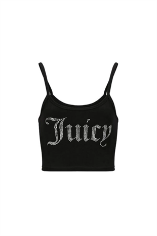 Siyah Juicy Taşlı Alt Üst Şort Takım