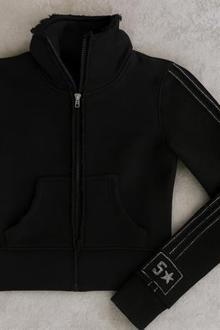Y2k Siyah 5 Star Detaylı Baggy Eşofman Takımı