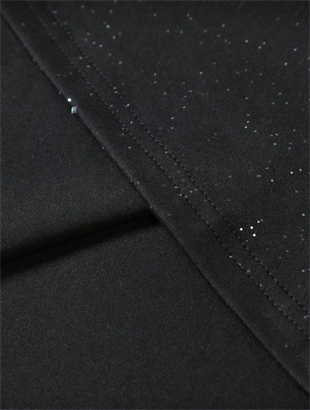 Siyah Shine Parıltılı Simli Oversize Unisex T-shirt