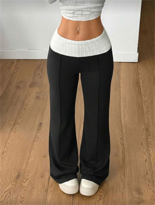Siyah StreetFit Baggy Kadın Bol Paça Eşofman Altı