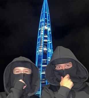 Siyah Unisex Kar Maskeli Kapüşonlu Oversize Hırka 