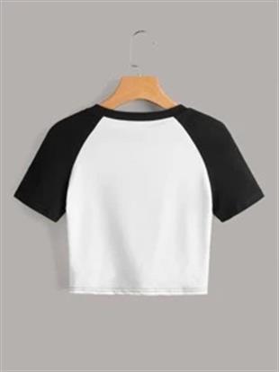 Skeleton Baskılı Crop Top