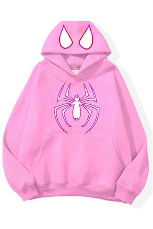 Spider Web Detail Oversize Unisex Sweatshirt