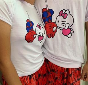Spider-Man And Hello Kitty Oversize Unisex T-Shirt