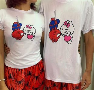 Spider-Man And Hello Kitty Oversize Unisex T-Shirt