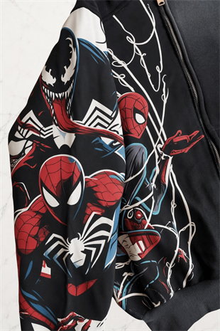 Spider-Man Unisex Oversize Ceket Hırka Hoodie | ÖN SATIŞ