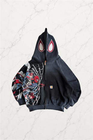 Spider-Man Unisex Oversize Ceket Hırka Hoodie | ÖN SATIŞ