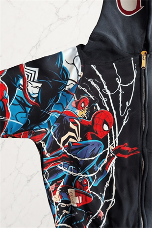Spider-Man Unisex Oversize Ceket Hırka Hoodie | ÖN SATIŞ