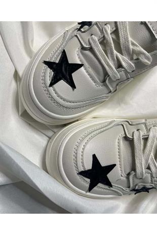 Star Detail Yıldız Desenli Unisex Ayakkabı