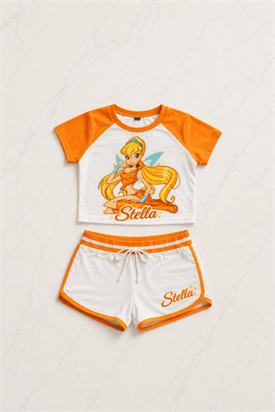 Stella Turuncu Şort T-shirt Takım