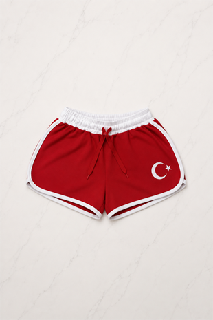 Türkiye Temalı Askılı Bluz Şort Takım