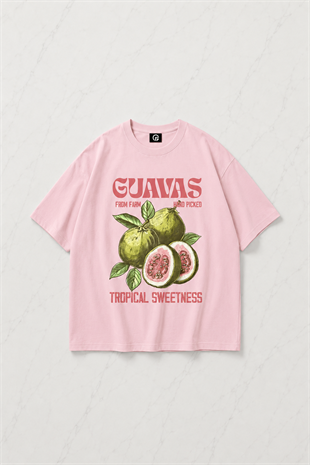 Unisex Guavas Tshirt Pembe