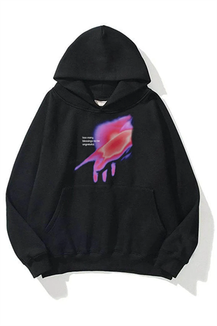 Unisex Ungrateful Sweatshirt Hoodie Siyah