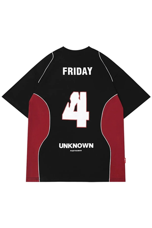 Unknown Posthuman Siyah Kırmızı Unisex T-shirt