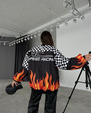 Vintage Cockpit Paraşüt Baggy Unisex Ceket - 