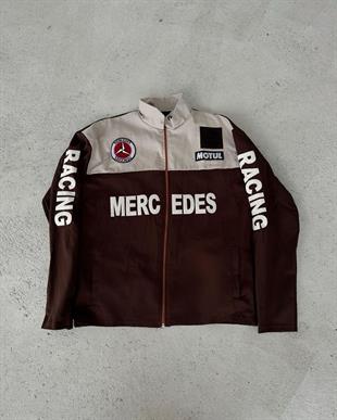 Vintage Mersedes Yarış Snap Ceket - 