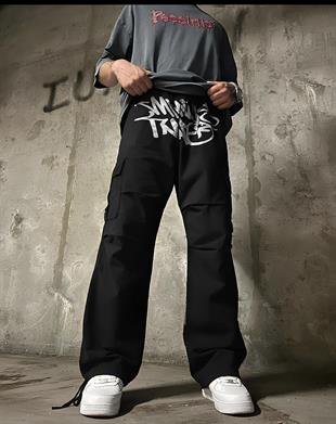 White Minus Two Detail Kargo Cepli Unisex Pantolon
