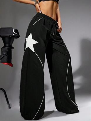 White Star Black Oversize Eşofman