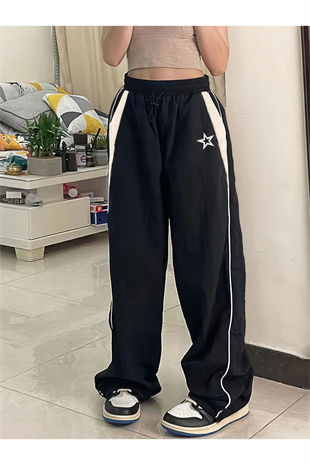 Y2k Star Vintage Streetwear Baggy Oversize Unisex Eşofman Altı
