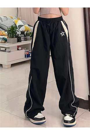 Y2k Star Vintage Streetwear Baggy Oversize Unisex Eşofman Altı