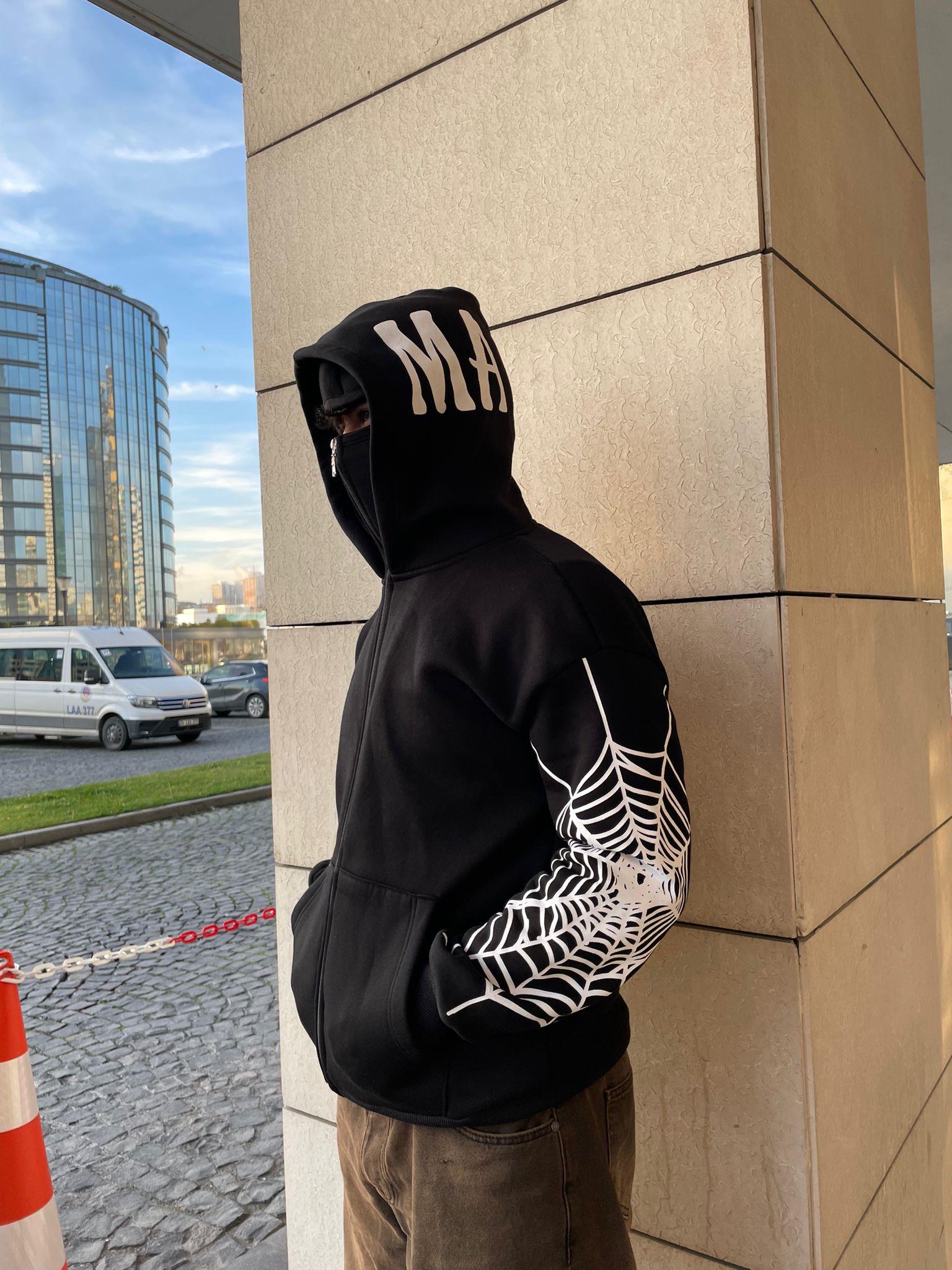 Haruru様 FREAK T-SHIRT Kar Maskeli Ninja Unisex Sweatshirt Hırka 3 İplik