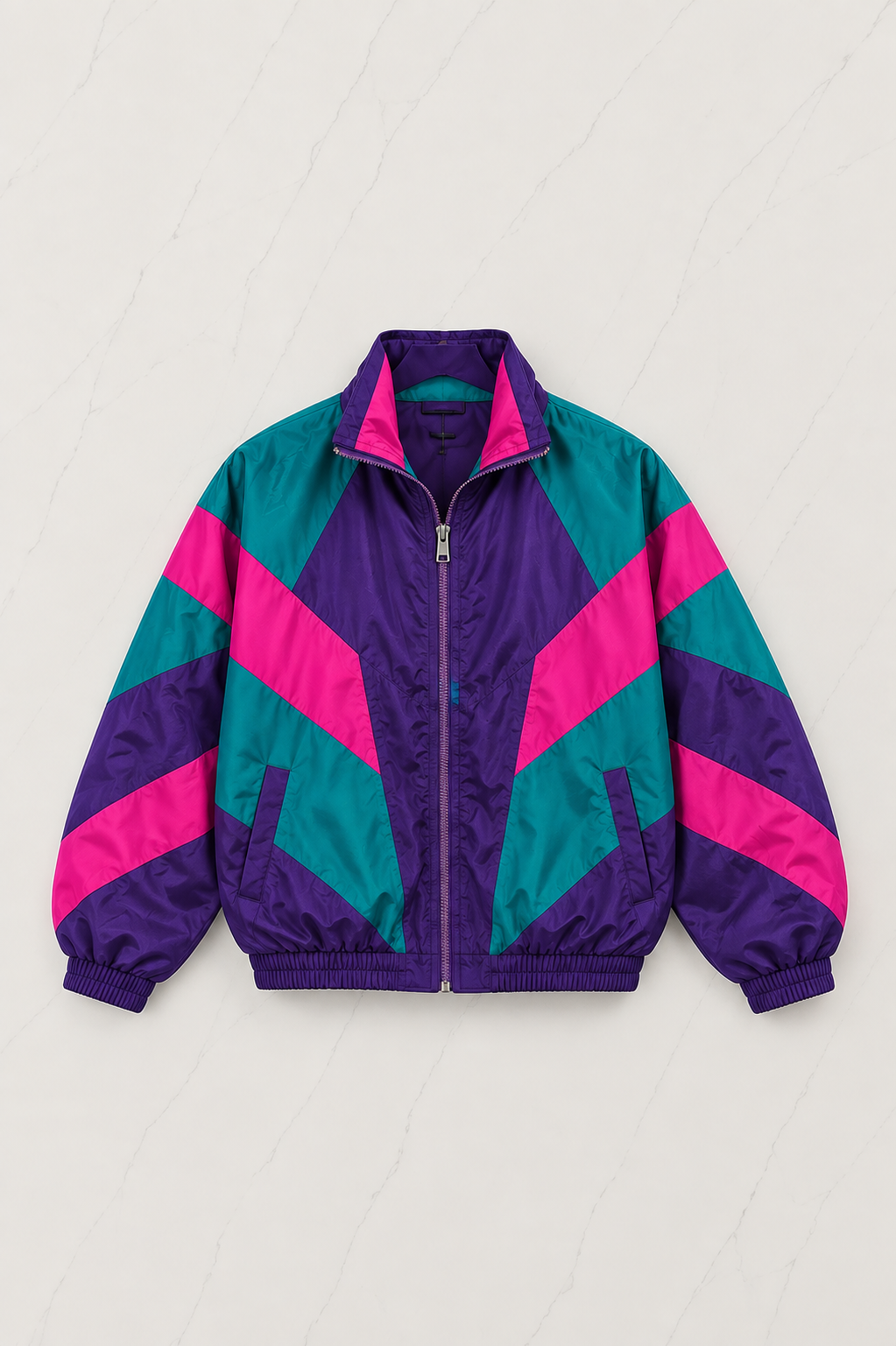 80's Vibe Colorblock Unisex Oversize Ceket