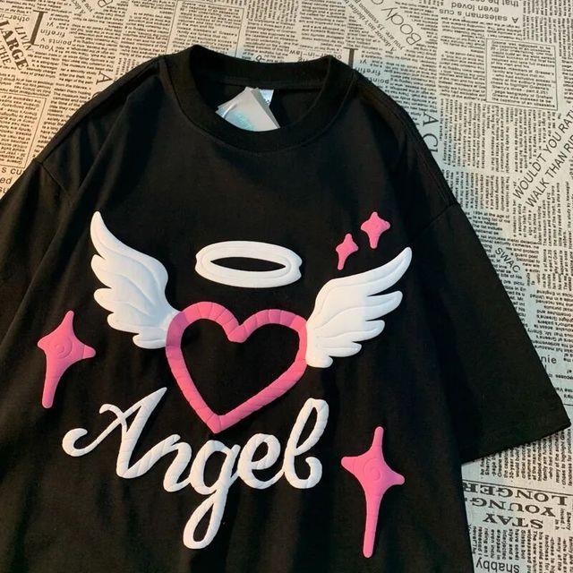 Angel Detail Oversize Unisex T-shirt