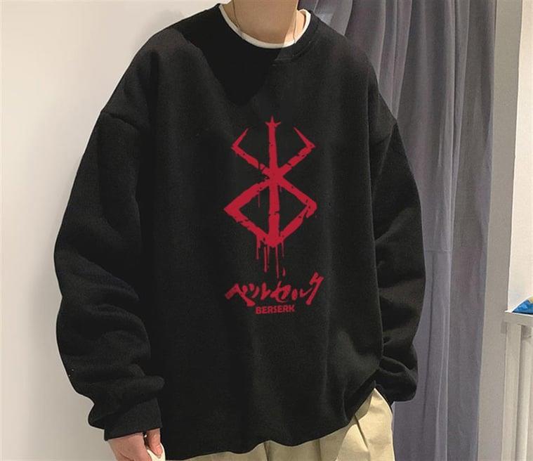 Berserk Detail Oversize Unisex Sweatshirt