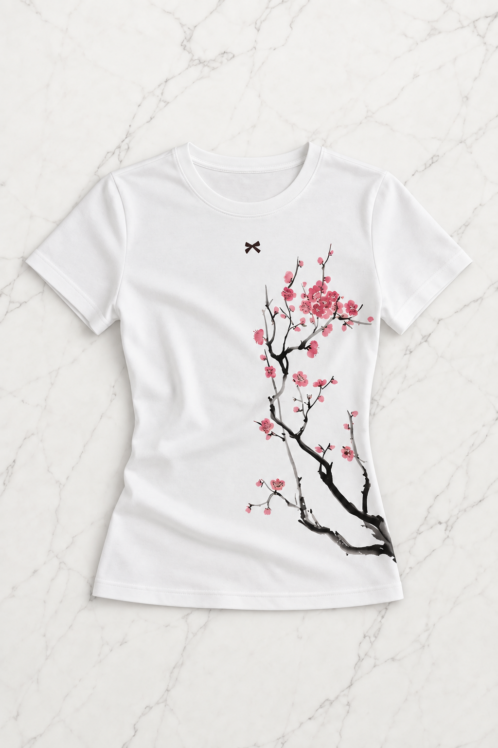 Beyaz Flower Aesthetic Crop T-shirt