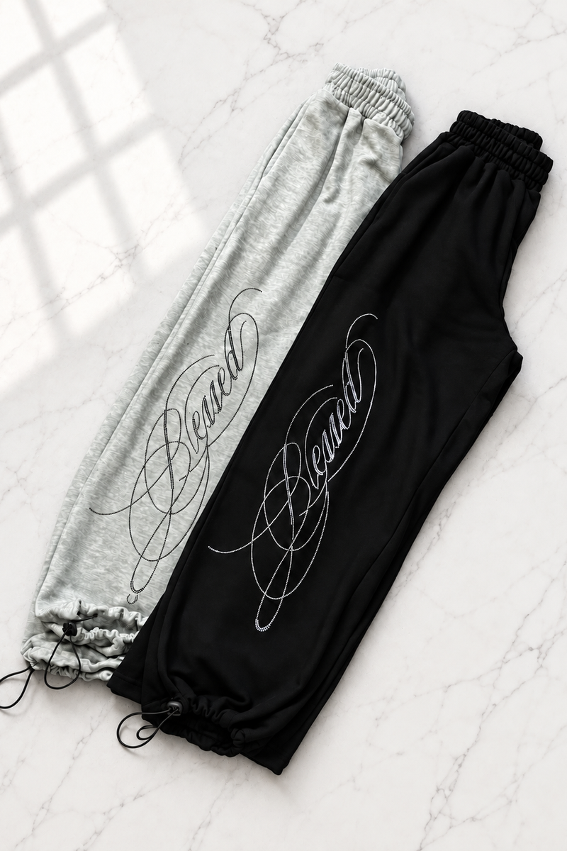Blessed Taş Baskılı Baggy Unisex Eşofman Altı