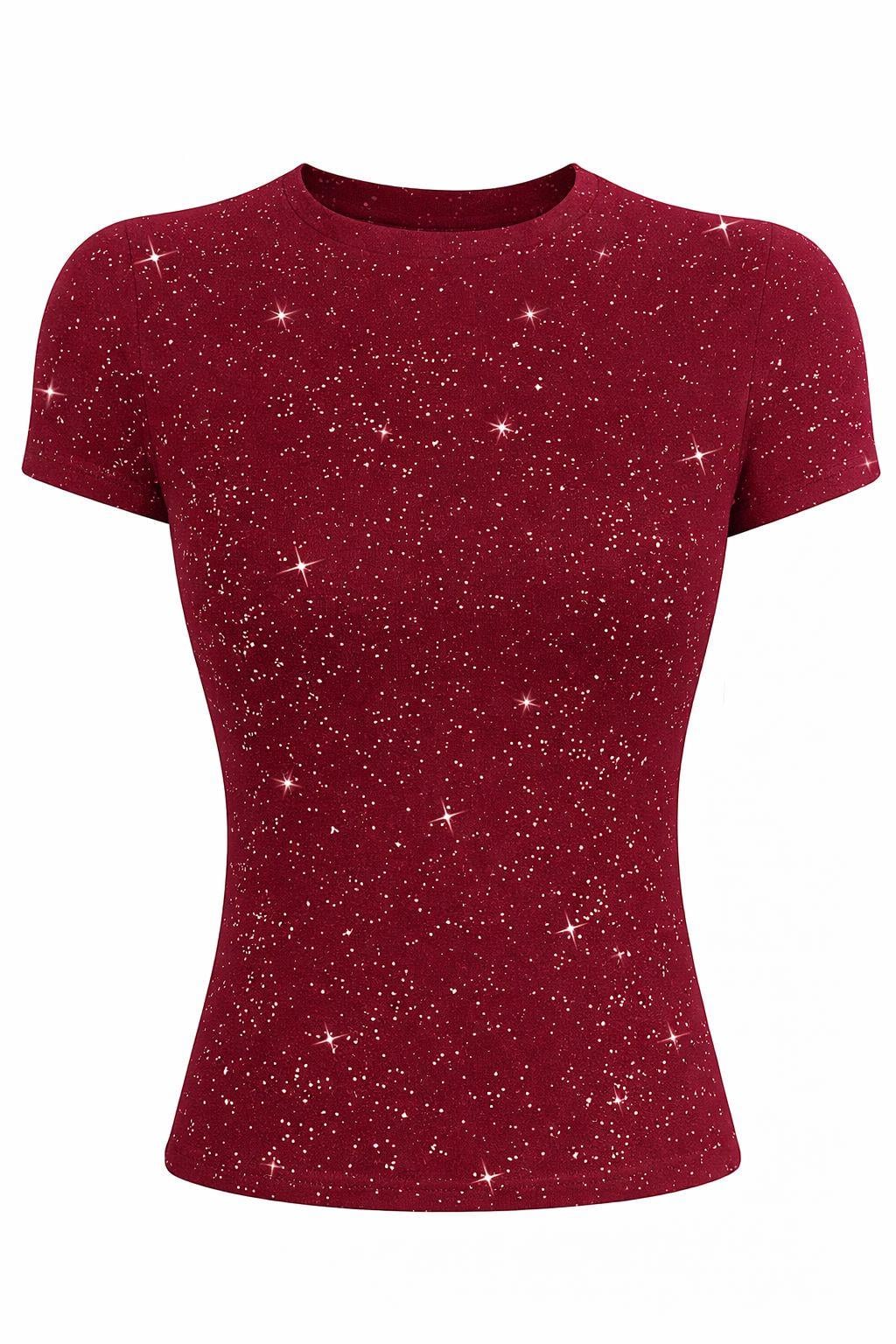 Bordo Cris Sim Detaylı Tam Boy Bluz