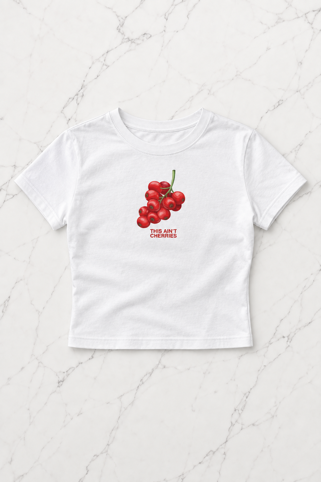 Cherries Detail Crop Top