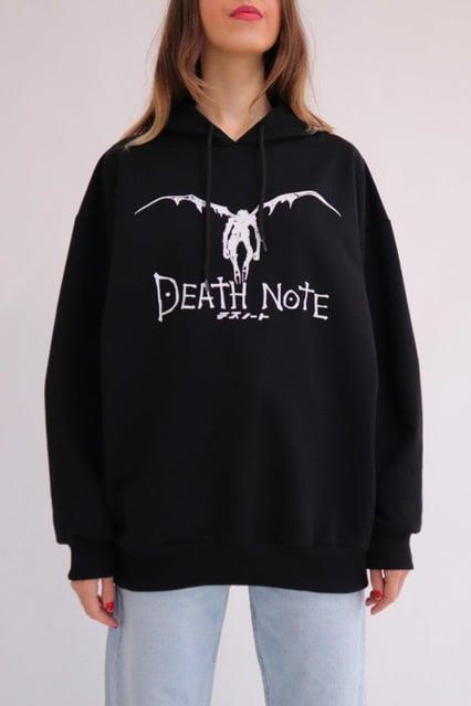 Death Note Detail Oversize Unisex Sweatshirt