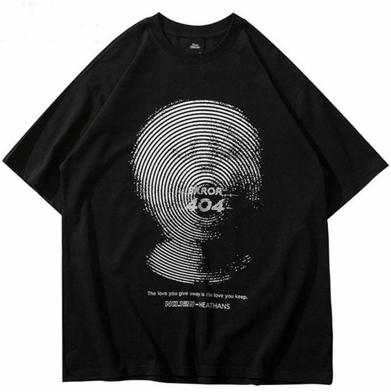 Error 404 Detaylı Oversize Unisex T-shirt