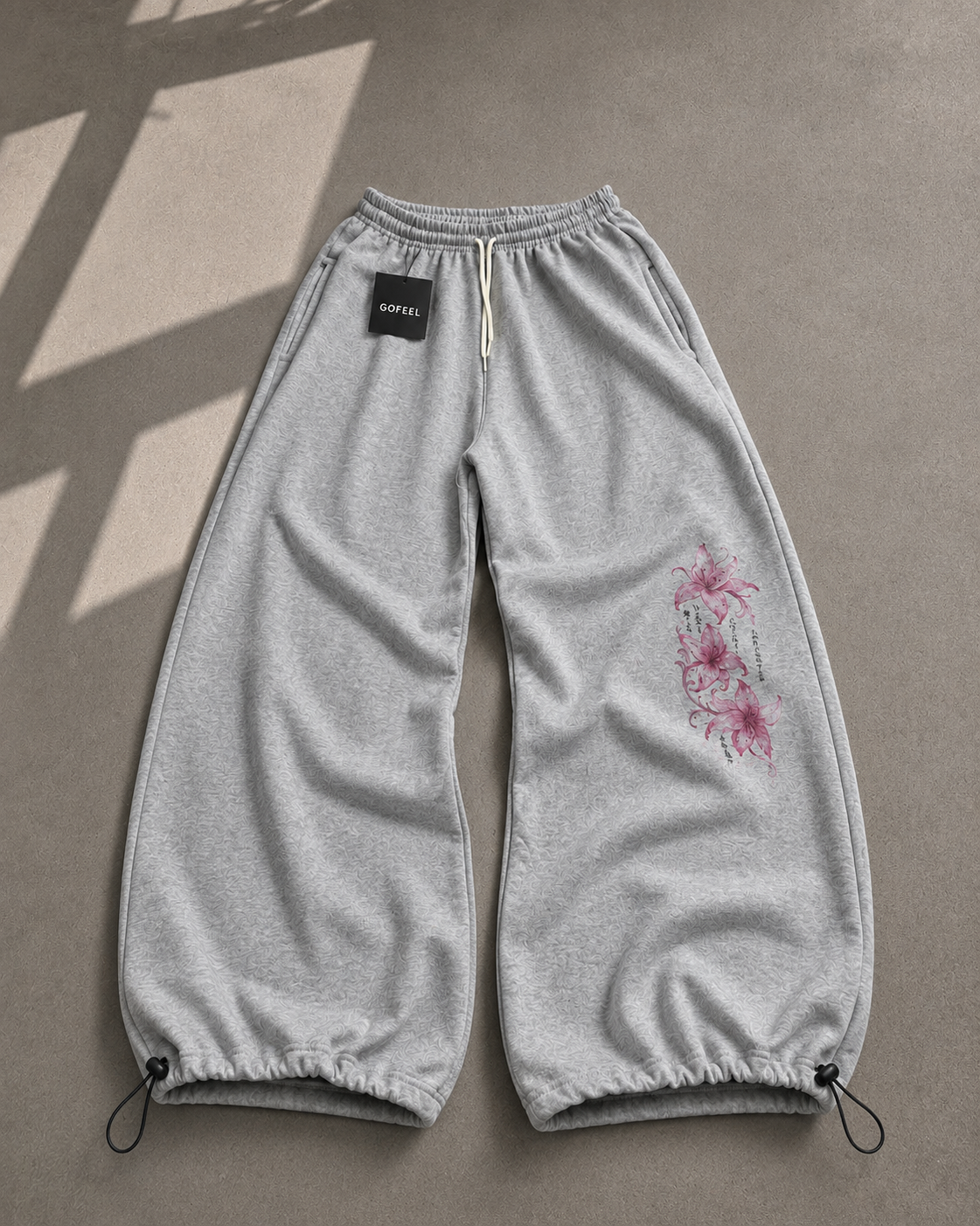 Flower Baggy Kalıp Unisex Eşofman Altı